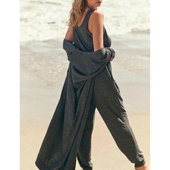 Free People Beach Oversized Bicoastal Cardigan Gray XS - Picture 4 of 7